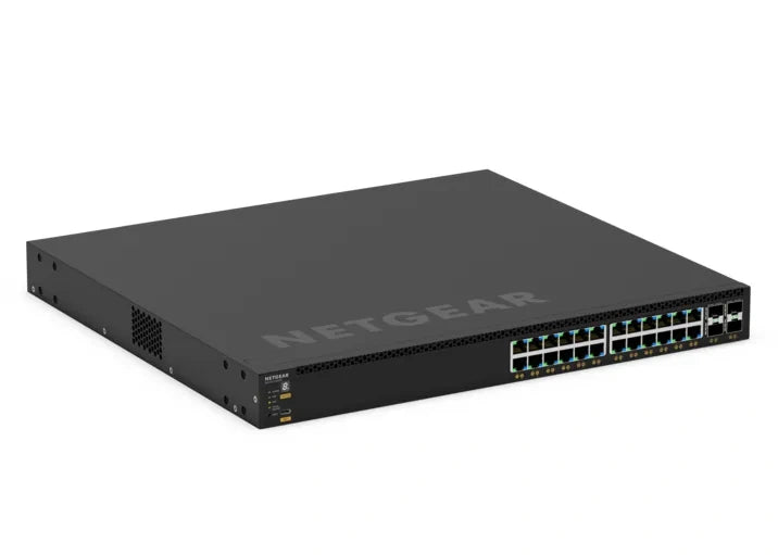 NETGEAR 28 Port Managed L3 PoE+ Switch 24x 1G PoE+ 4x 10G SFP+ Lifetime