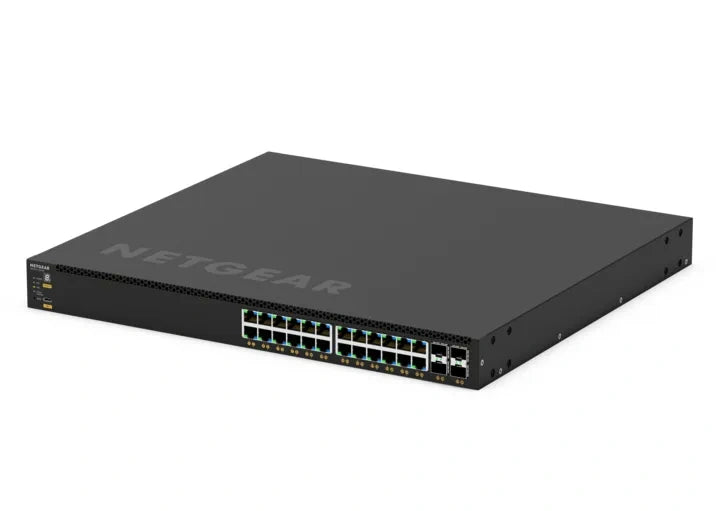 NETGEAR 28 Port Managed L3 PoE+ Switch 24x 1G PoE+ 4x 10G SFP+ Lifetime