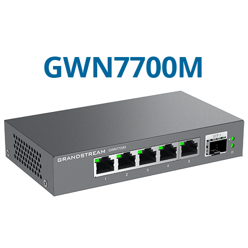 Grandstream GWN7700M Unmanaged 2.5 Multi-Gigabit Switch, 5 x 2.5 GigE, 1 x SFP+