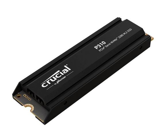 Crucial P310 1TB PCIe Gen4 NVMe 2280 M.2 SSD with heatsink - 1