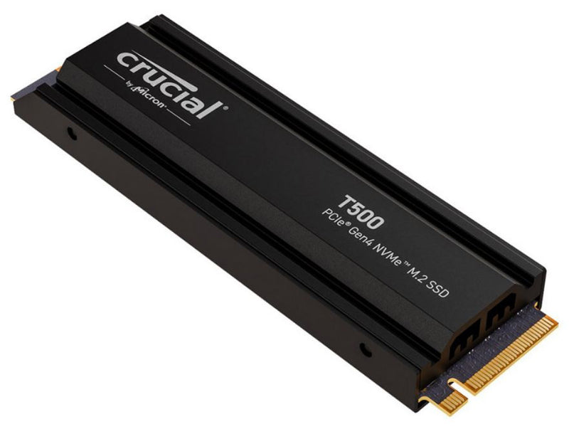 Crucial T500 2TB Gen4 NVMe SSD Heatsink - 7400/7000 MB/s R/W 1200TBW 1440K IOPs 1.5M hrs