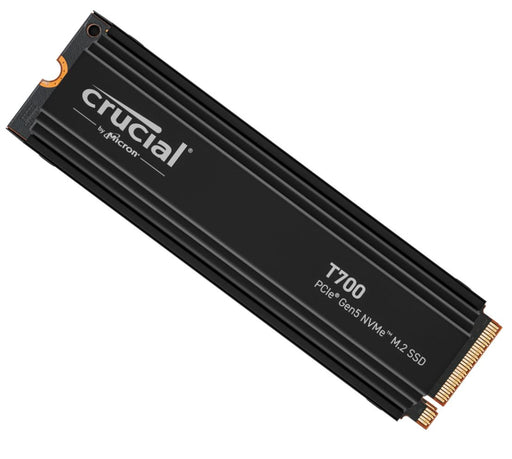 Crucial T700 2TB Gen5 NVMe SSD Heatsink - 12400/11800MB/s R/W 1200TBW 1500K IOPs 1.5M hrs MTTF