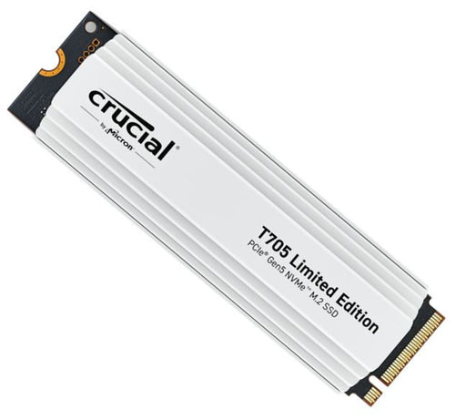 Crucial T705 2TB Gen5 NVMe SSD White Heatsink - 14500/12700