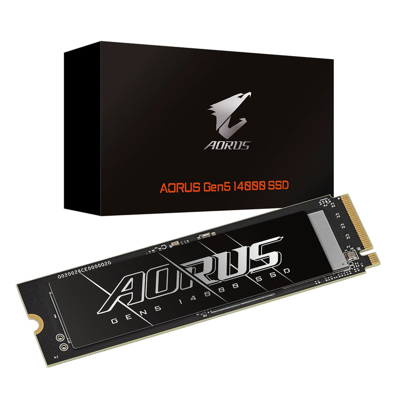 Gigabyte AORUS Gen5 14000 SSD 2TB PCIe 5.0 NVMe M.2 14500MB/s Storage