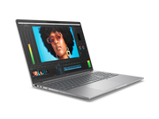 Off center shot of the front of the HP Zbook 8 G1i FireFly workstation.