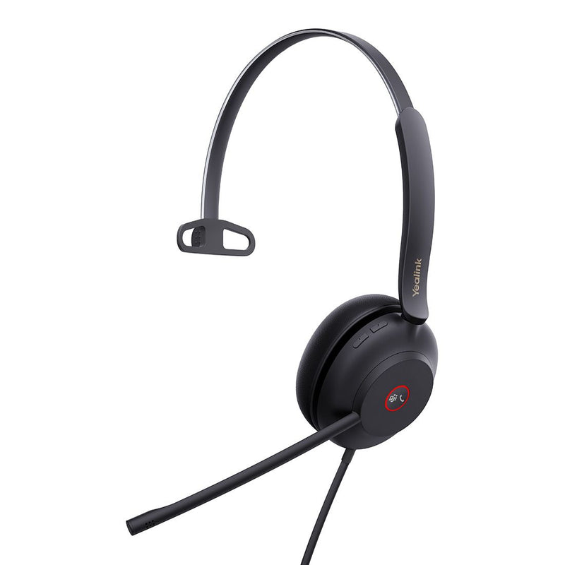 Yealink UH37 Mono UC Headset USB-C Noise Cancelling Mic Leather C/A Adapter