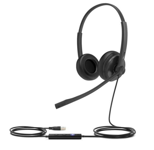 Yealink UH34 Dual USB-A Wired Headset Microsoft Teams Noise Cancelling Mic