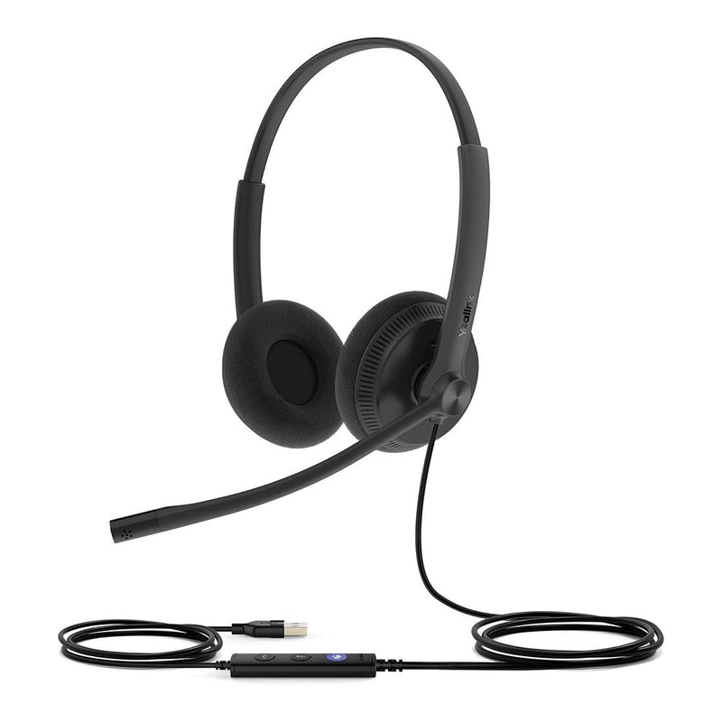Yealink UH34 Lite Dual USB-A Wired Headset MS Noise Cancelling Foam Cushions