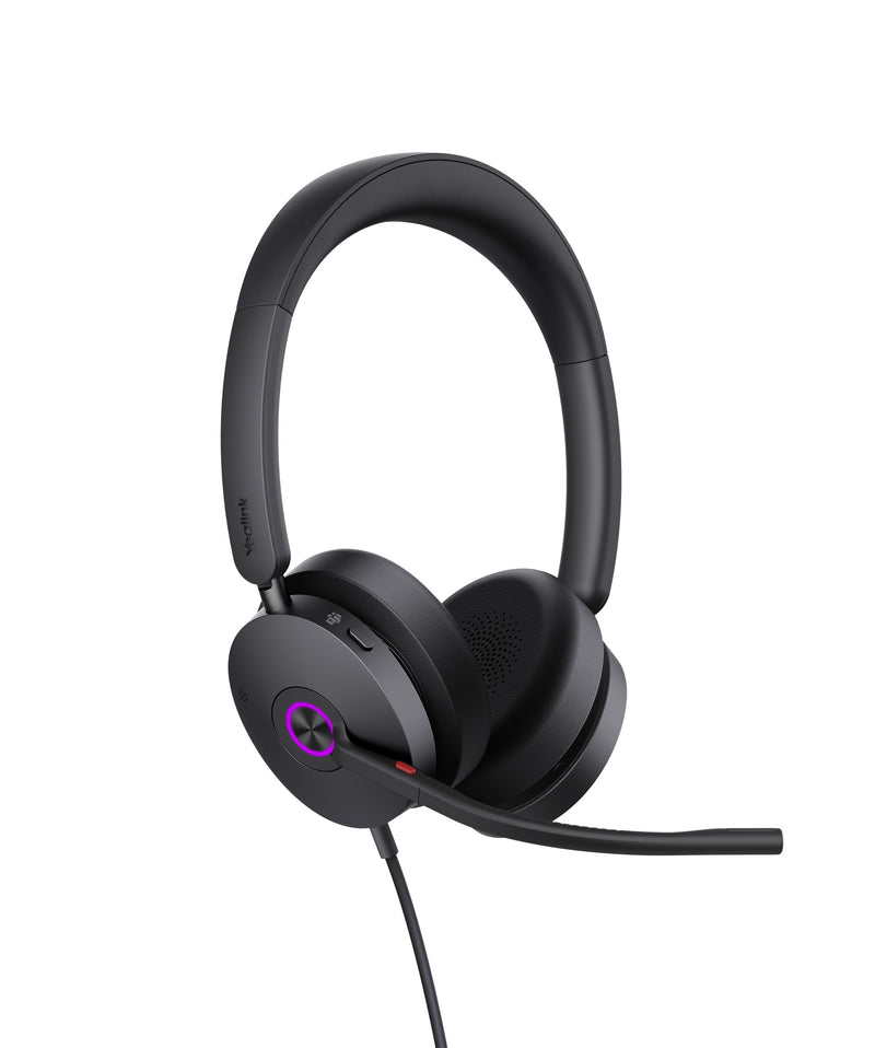 Yealink UH48 MS Stereo Headset Wired Active Noise Cancelling Mic C/A Adapter