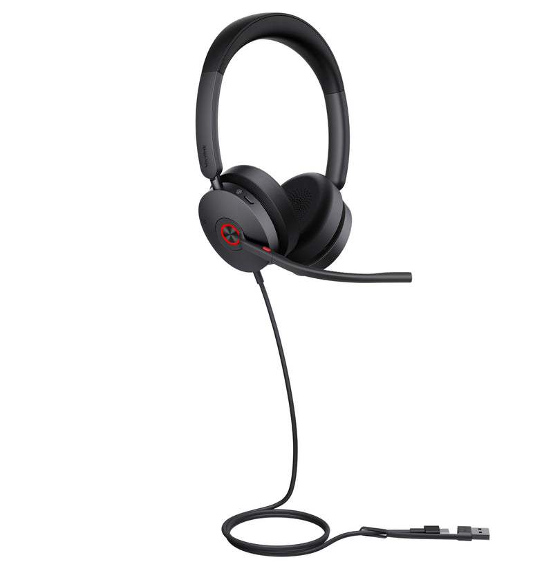 Yealink UH48 MS Stereo Headset Wired Active Noise Cancelling Mic C/A Adapter