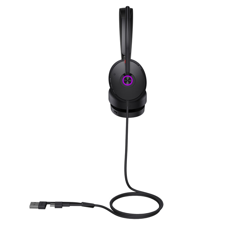 Yealink UH48 MS Stereo Headset Wired Active Noise Cancelling Mic C/A Adapter