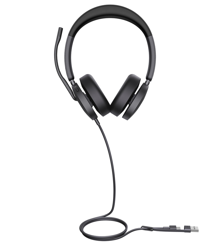 Yealink UH48 MS Stereo Headset Wired Active Noise Cancelling Mic C/A Adapter