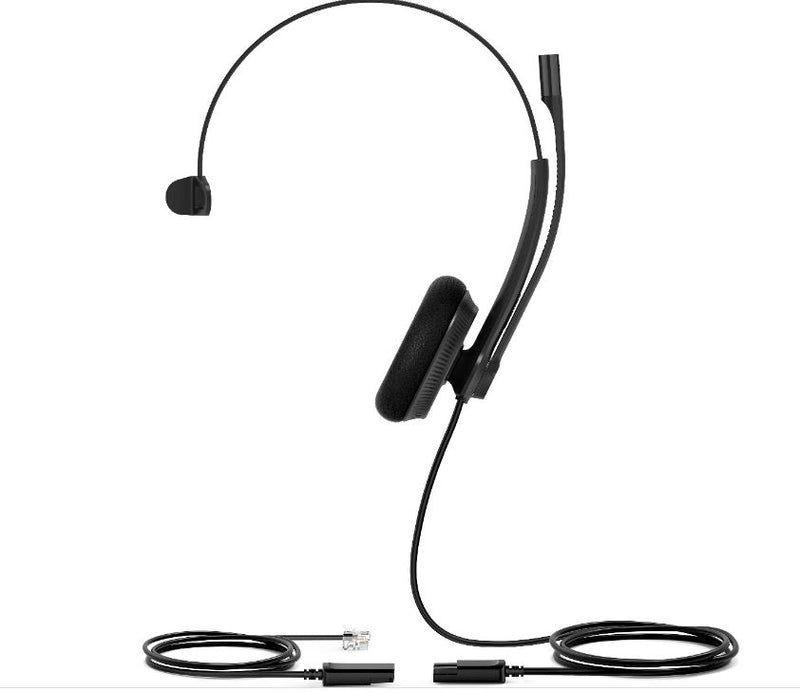 Yealink YHS34 Mono Wired Headset RJ9 QD Noise Cancelling Leather
