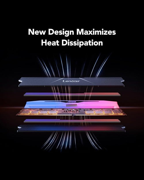 DDR5 32GB RAM Lexar ARES 2nd Gen RGB 8000MHz (2x16GB) CL38 UDIMM Desktop Memory Kit