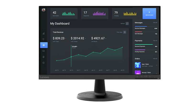 LENOVO ThinkVision C24-40 23.8 inch FHD Monitor, 5ms, 75Hz