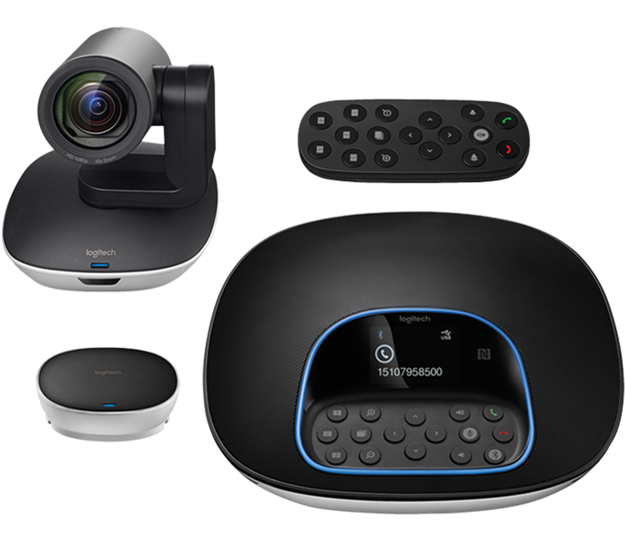 LOGITECH GROUP VIDEO CONFERNCING SYSTEM, PTZ 2 CAMERA (1), HUB(1),SPEA ...