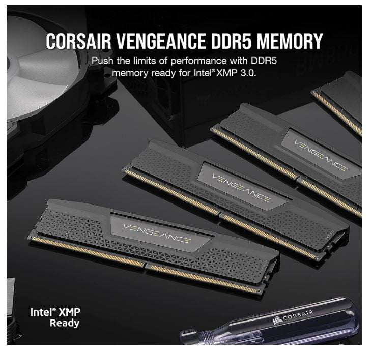DDR5 96GB (2x48GB) Kit Corsair Vengeance UDIMM 5600MHz C40 1.25V Gaming Memory Black