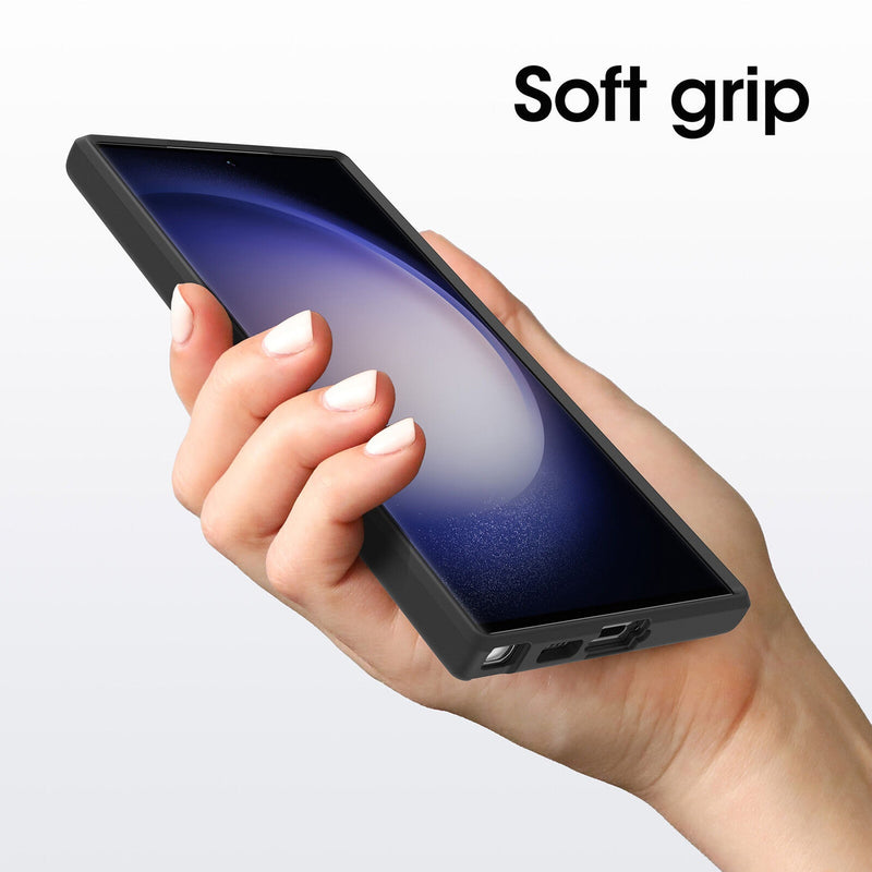 OtterBox React Samsung Galaxy S23 Ultra 5G (6.8') Case Black Crystal (Clear/Black) - (77-91319)