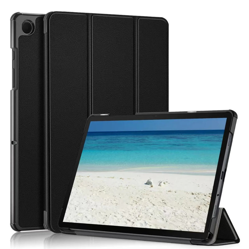 Galaxy Tab A11 Plus Tab A9 Plus 11in Folio Case PU Leather Black Cover