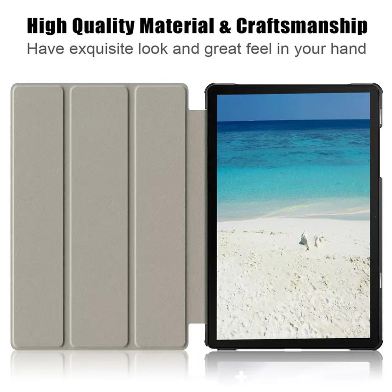 Galaxy Tab A11 Plus Tab A9 Plus 11in Folio Case PU Leather Black Cover
