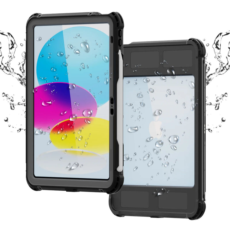 iPad Air 11 M2 6th Gen iPad Air 10.9 5th 4th Gen Waterproof Case Black