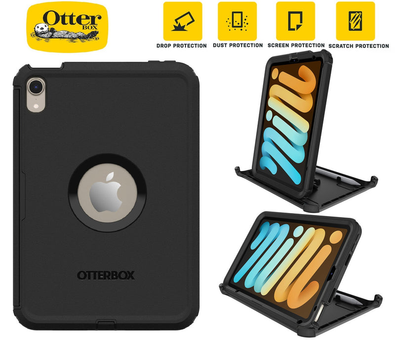 OtterBox Defender Apple iPad Mini (8.3') (6th Gen) Case Black (77-87476)