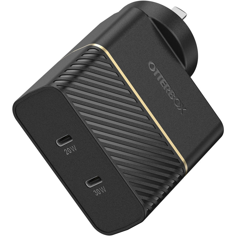 OtterBox 50W Dual Port USB-C Fast PD Wall Charger - Black (78-80354)