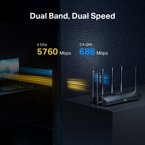 Mercusys MR37BE BE6500 Wi-Fi 7 Dual Band Router 2.5G WAN LAN Ports