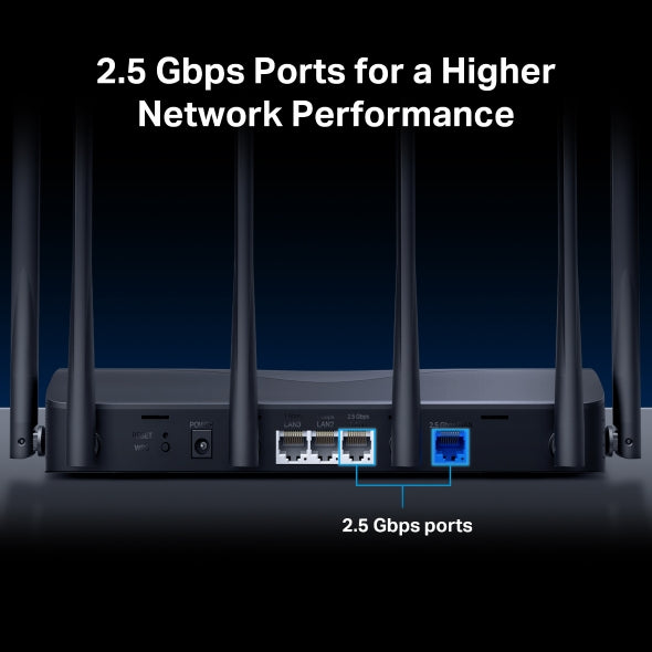 Mercusys MR37BE BE6500 Wi-Fi 7 Dual Band Router 2.5G WAN LAN Ports