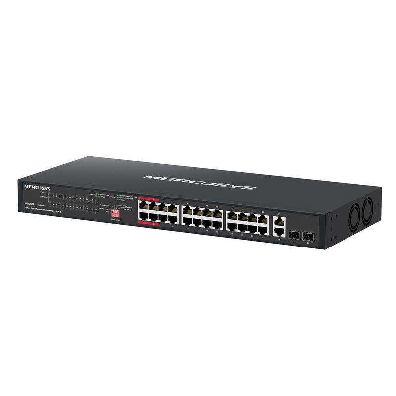 Mercusys MS128GP 28 Port Gigabit Rackmount Switch 24 Port PoE+ Managed