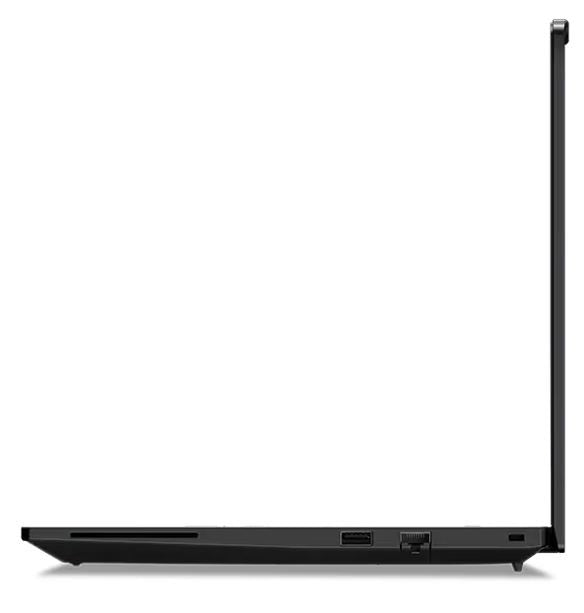 Profile view of the left side of the ThinkPad P14S G5 laptop