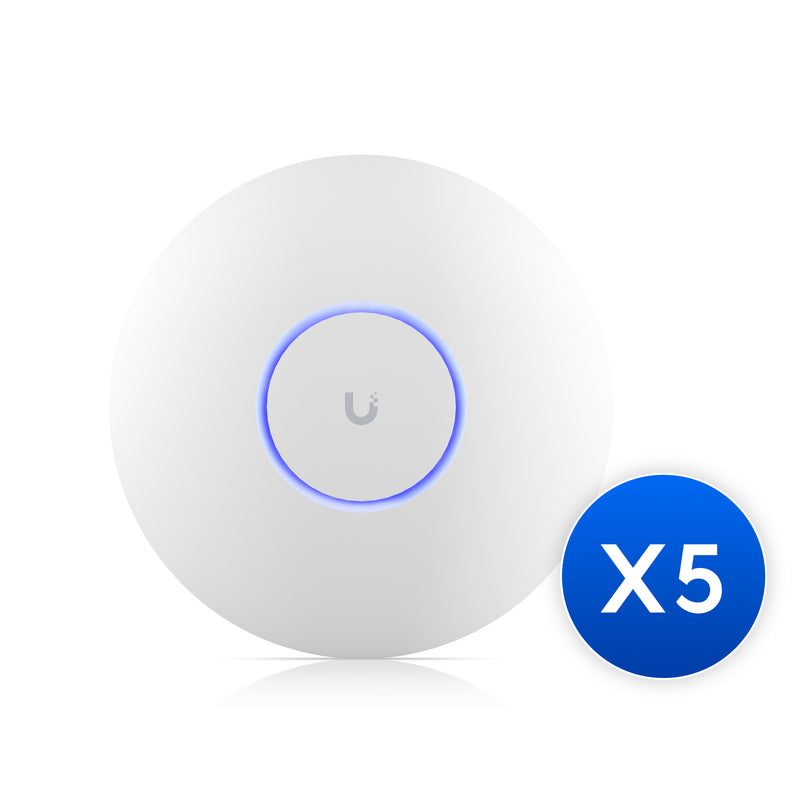 Ubiquiti UniFi WiFi 7 Access Point 5 Pack 2.5GbE PoE+ 6GHz 9.3Gbps