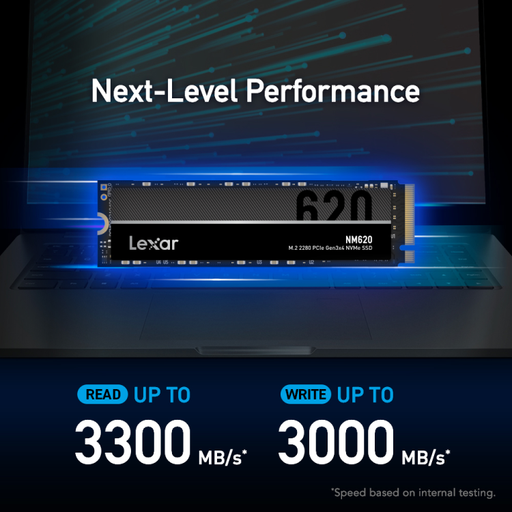 Lexar LNM620X001T-RNNNG Internal SSD 1TB M.2 2280 PCIe Gen3x4, read up to 3500MB/s, write up to 3000MB/s