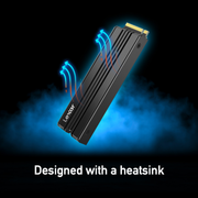 Lexar LNM790X002T-RN9NG Internal SSD 2TB M.2 2280 PCIe Gen 4x4 NVMe SSD up to 7400MB/s read, 6500MB/s write with heatsink