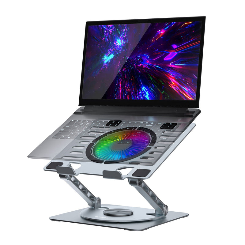 mbeat Stage S8 Rotating Laptop Stand,RGB Cooling Fan,USB Ports