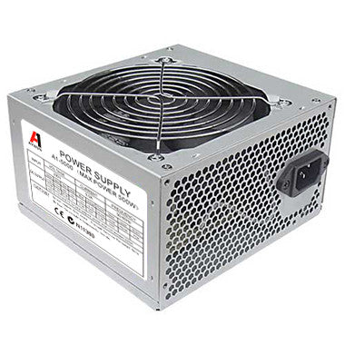 Aywun 500W A1-5000-E ATX Power Supply, 120mm Fan, 1x 6PIN PCI-E, 24PIN ATX