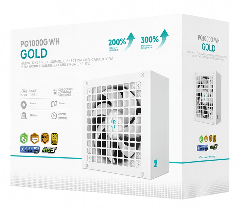 DeepCool PQ1000G WH 1000W Fully Modular ATX Power Supply 80 Plus Gold Efficiency