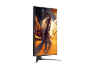 TV screen displaying a superhero movie scene on a green background