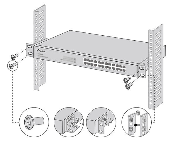 TP-LINK RACKMOUNT KIT-19, 19" SWITCHES RACK MOUNT KIT, 1 YEAR WARRANTY