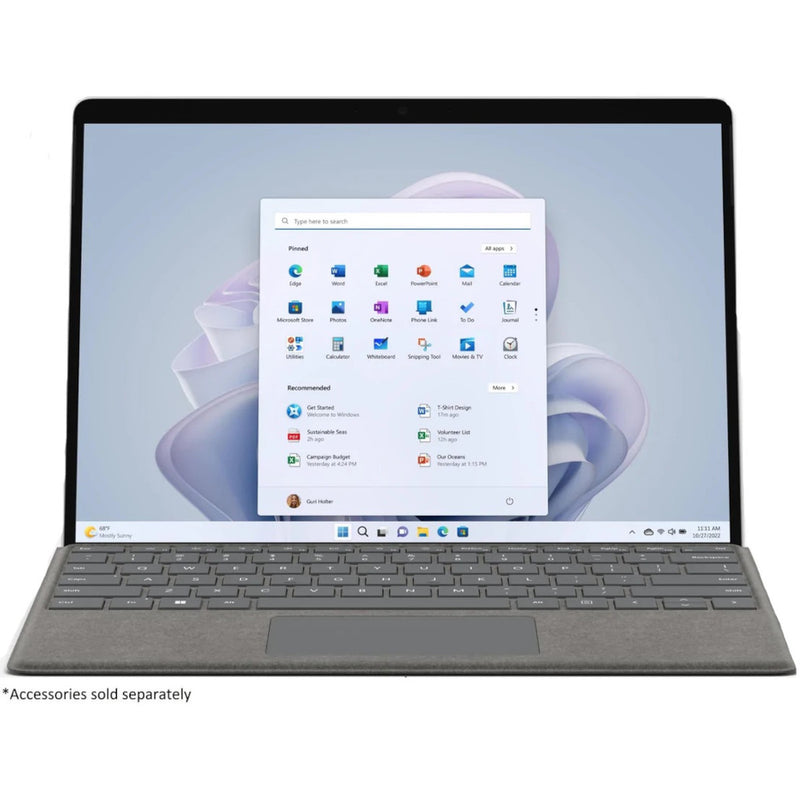 MICROSOFT SURFACE PRO 9, 13" WIFI I7/16GB/512GB PLATINUM, W11P, 2YR  - QIY-00011