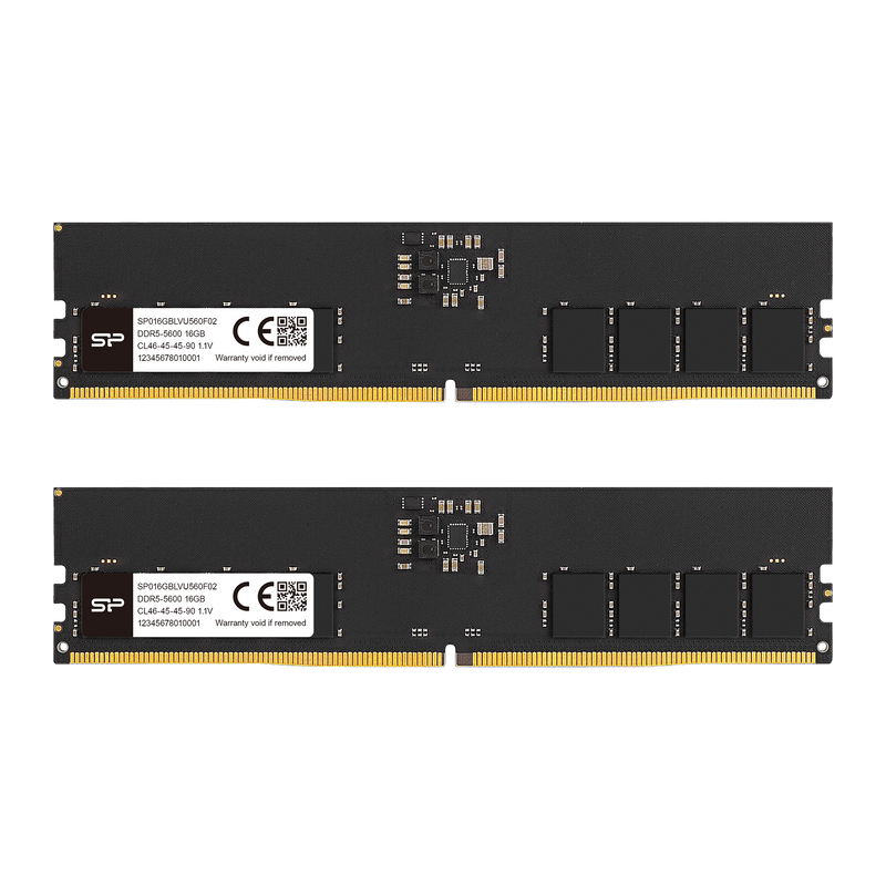 Silicon Power 32GB DDR5 5600MHz CL46 UDIMM RAM Kit 2x16GB Desktop Memory