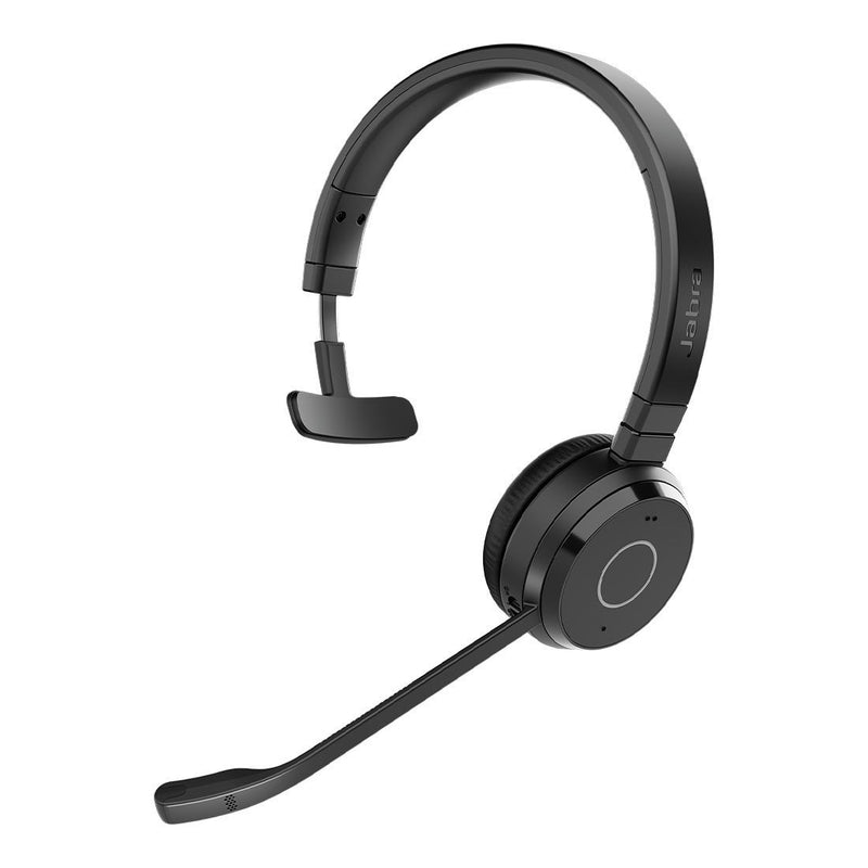 Jabra Evolve 65 TE Link390a Teams Mono Stand Bluetooth Headset, 16-hour battery life, 30-metre wireless range, Passive Noise Cancellation, Busy Light