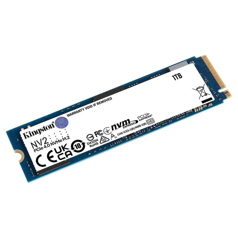 Kingston Nv2 1TB M.2 NVMe PCIe 4.0 SSD - 3500/2100MB/s 320TBW 1.5 Million Hrs M.2 2280 3Y WTY