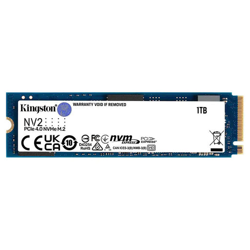 Kingston Nv2 1TB M.2 NVMe PCIe 4.0 SSD - 3500MB/s, SNV2S/1000G