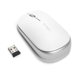 KENSINGTON SURETRACK WIRELESS AND BLUETOOTH MOUSE, DUAL CONNECT - WHITE - K75353WW