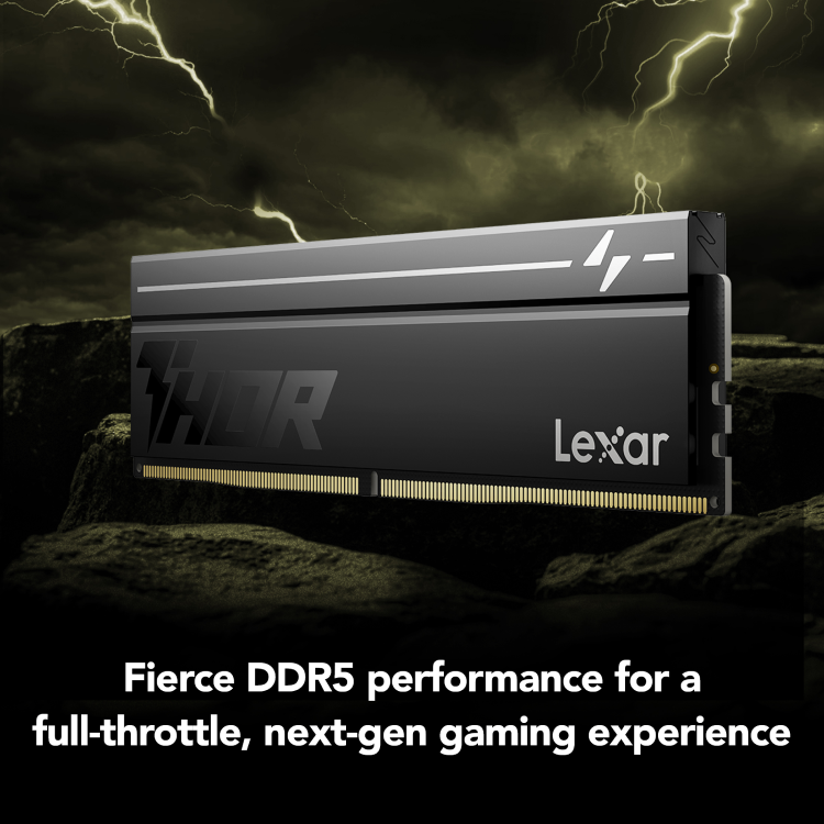 Lexar THOR G2 32GB DDR5 6000MT/s CL38 RAM Kit 2x16GB Black XMP EXPO Memory