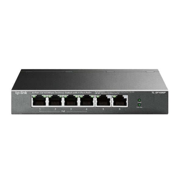 TP-Link PoE Switch TL-SF1006P 6 Port Fast Ethernet 4 Port PoE+ 67W