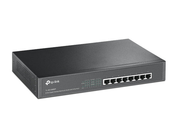 TP-LINK TL-SG1008MP, 8-PORT GIGABIT DESKTOP/RACKMOUNT SWITCH WITH 8-PORT POE+, 3 YEARS