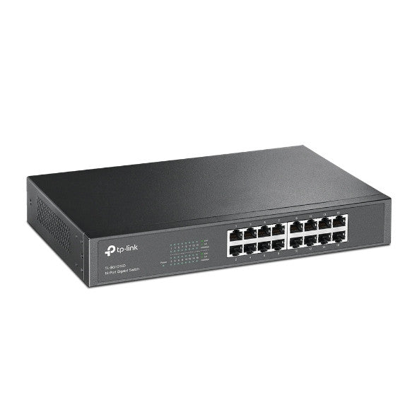 TP-LINK TL-SG1016D, 16-PORT GIGABIT DESKTOP/RACKMOUNT SWITCH, 3 YEARS