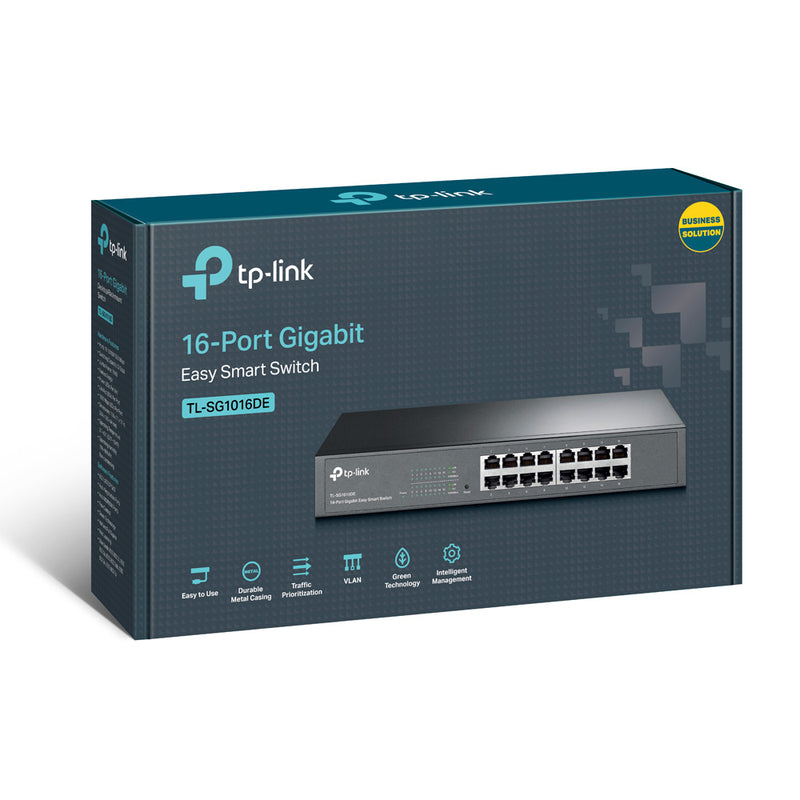 TP-Link TL-SG1016DE 16 Port Gigabit Easy Smart Switch VLAN QoS Web UI